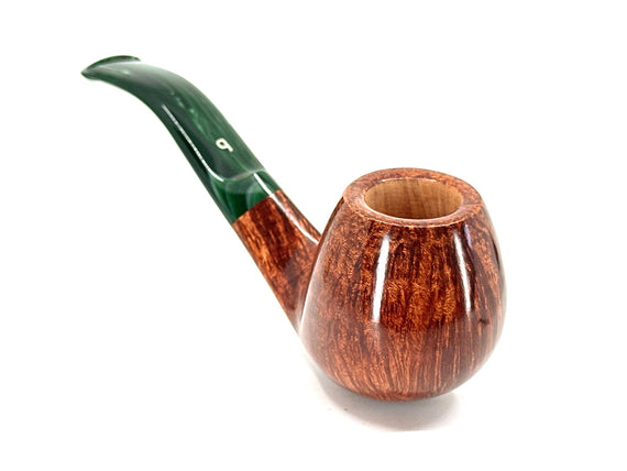 Pipa Pascucci Liscia (PII) P2 Bent Apple con Con Bocchino verde