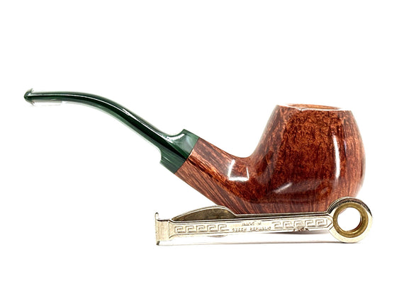 Pipa Pascucci Liscia (PII) P2 Bent Apple con Con Bocchino verde