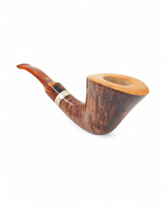 Pipa Pascucci Liscia (PII) P2 Bent Dublin con Con Ghiera in Argento