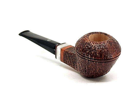 Pipa Pascucci Rhodesian Sabbiata Con ghiera in argento lavorata