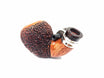 Pascucci Rusticated Bent Apple Pipe with Double Silver Ring