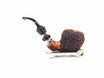 Pascucci Rusticated Bent Apple Pipe with Double Silver Ring