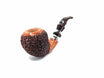 Pascucci Rusticated Bent Apple Pipe with Double Silver Ring