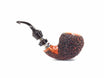 Pascucci Rusticated Bent Apple Pipe with Double Silver Ring