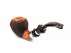 Pascucci Rusticated Bent Apple Pipe with Double Silver Ring