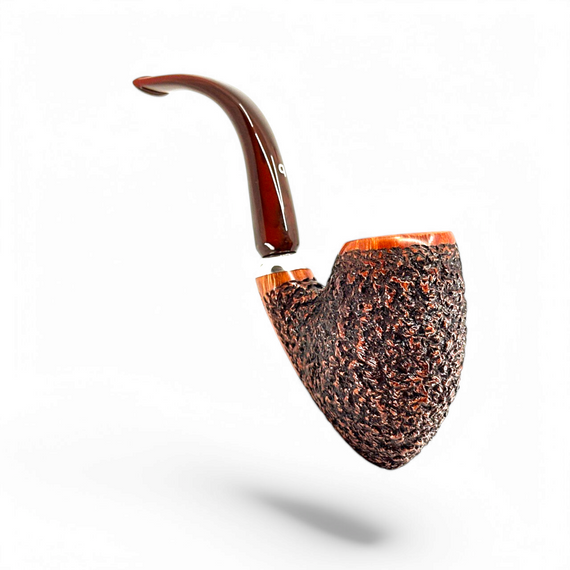 Pipa Pascucci Rusticata Scura Bent Egg Silver Ring