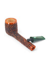 Pascucci Canadian Pipe Long Barrel Rusticated Brown