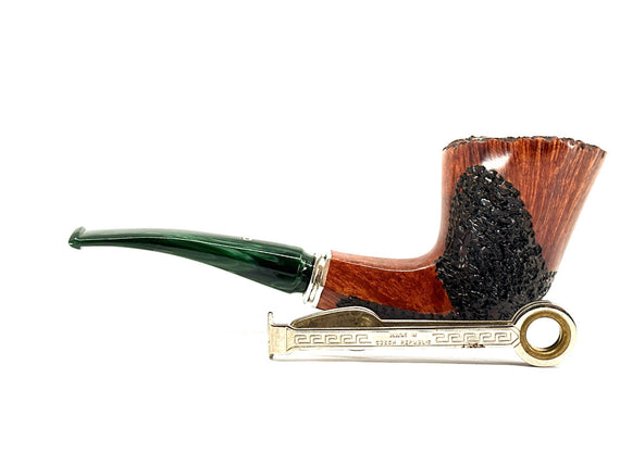 Pipa Pascucci Semi rusticata Bent Dublin Ghiera in argento lavorata