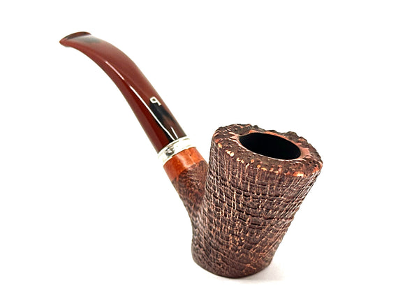 Pascucci Free-Hand Stand Up Sandblasted Pipe With 925 Silver Worked Ring