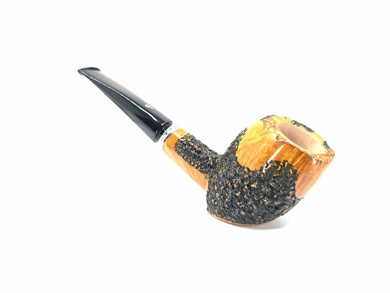 Pipa Pascucci stand up semi rusticata egg con ghiera in argento