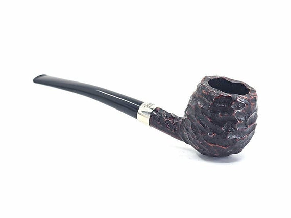 Pipa Peterson Junior Rusticata Nickel Mounted Canted Apple Semi Curva Fishtail