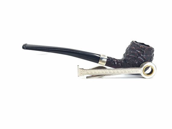 Pipa Peterson Junior Rusticata Nickel Mounted Canted Apple Semi Curva Fishtail