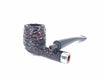 Peterson Junior Rusticated Nickel Mounted Canted Billiard Fishtail Pipe