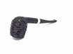 Peterson Junior Rusticated Nickel Mounted Canted Billiard Fishtail Pipe