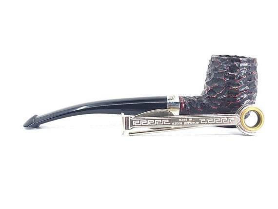 Pipa Peterson's of Dublin Speciality Barrel Rusticata Ghiera in Nickel Palatale