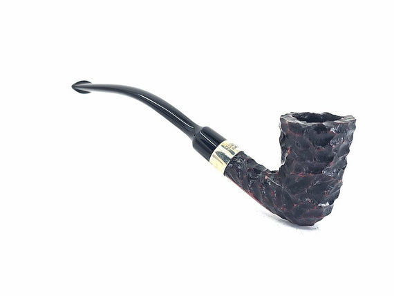 Pipa Peterson's of Dublin Speciality Calabash Rusticata Ghiera in Nickel