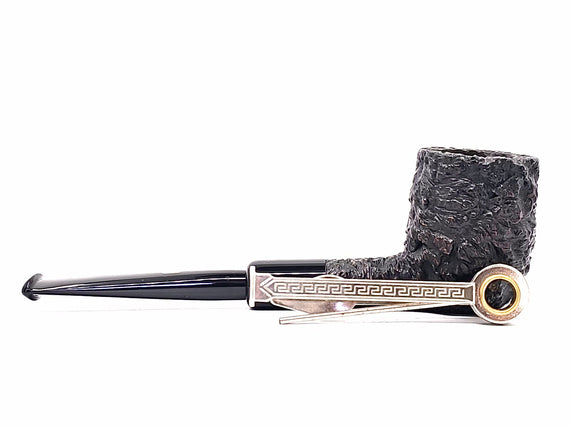 Pipa Rodata Castello Sea Rock Briar Shape Billiard Shape 15 Army Flock Carlo Scotti Usata