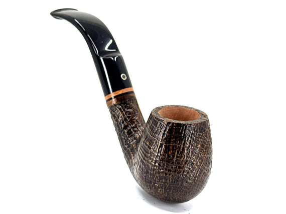 Pipa Talamona Dark Virginia Black Italy Bent sabbiata