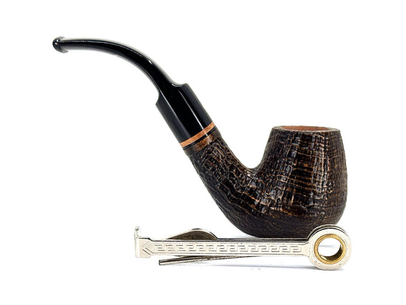 Pipa Talamona Dark Virginia Black Italy Bent sabbiata