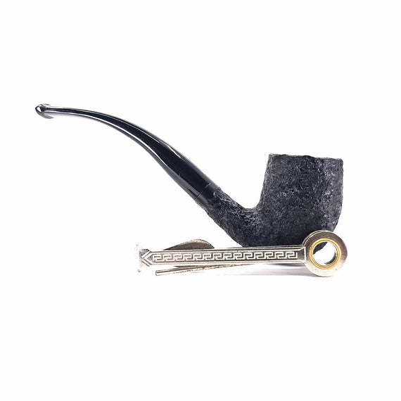 Pipa Talamona Elegant Thin Sabbiato Bent Billiard 642
