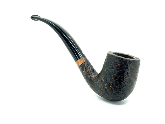Pipa Talamona Elegant Thin Sabbiato Noce Bent Billiard 642
