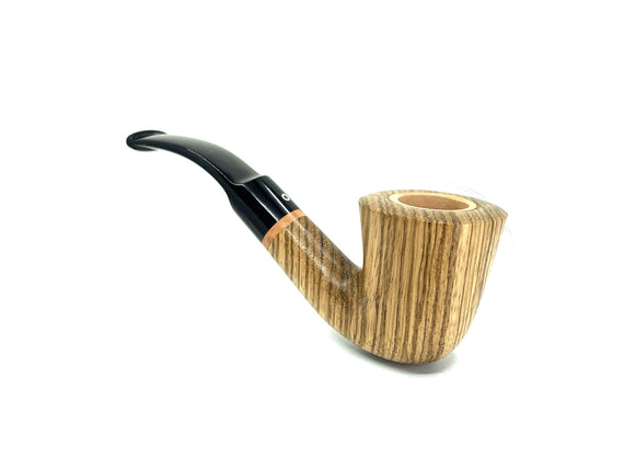 Pipa Talamona New Look Strips Bent Dublin 807 in Zebrano con Fornello in Radica