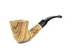 Talamona New Look Strips Bent Dublin 807 pipe in Zebranwood with briar bowl