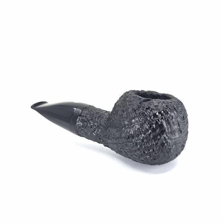 Talamona Reverse Calabash Author Rusticated Brown Pipe