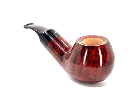 Pipa Talamona Reverse Calabash Bent Apple Liscia Red Edition