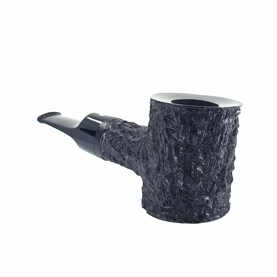Pipa Talamona Reverse Calabash Cherrywood Stand Up Rusticata Nera