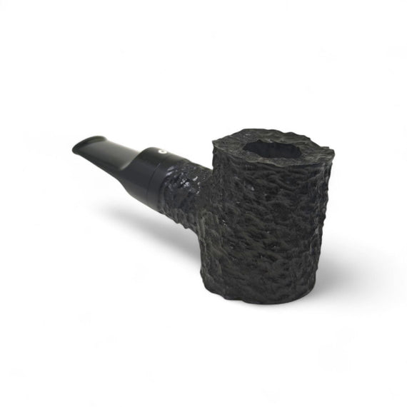 Pipa Talamona Reverse Calabash Cherrywood Stand Up Rusticata Nera
