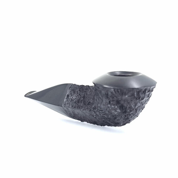 Pipa Talamona Reverse Calabash Rhodesian Chubby Rusticata Nera