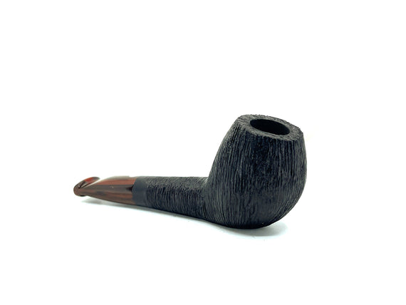 Pipa Talamona Toscano La Pipa Per sigaro Italy Sabbiata Pettinata Nera Apple