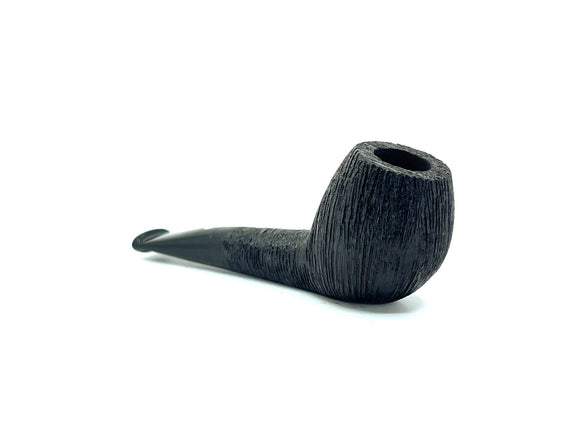 Pipa Talamona Toscano La Pipa Per sigaro Italy Sabbiata Pettinata Nera Apple