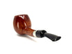 English Estate Pipe LCS Briars London Made Apple 1 Star Smooth Flamed Semi curved Used 