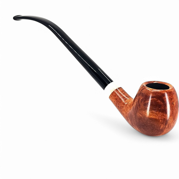 Churchwarden smooth bent apple floppy pipe