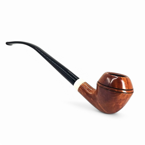 Churchwarden smooth bent bulldog floppy pipe