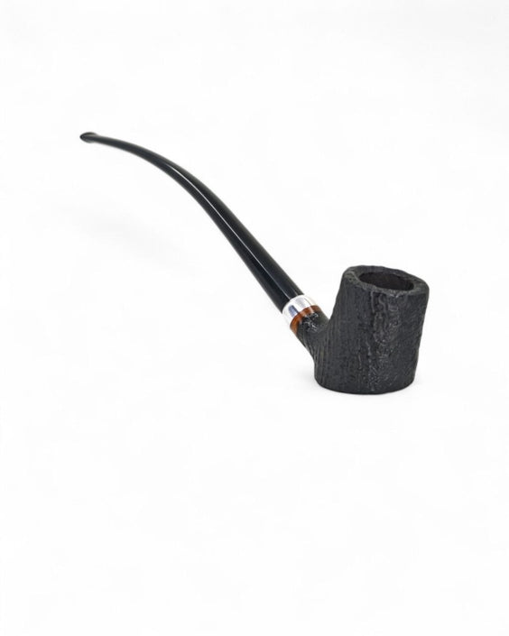 Pipa Floppy Churchwarden Cherrywood Sabbiata Nera - Ghiera Alpaca