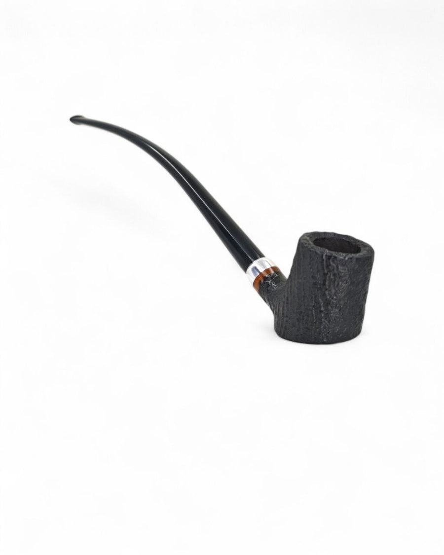 Pipa Floppy Churchwarden Cherrywood Sabbiata Nera - Ghiera Alpaca