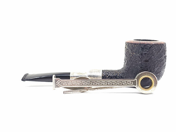 Estate italian pipe Becker & Musicò 5 years-3 Silver Army Used rusticated