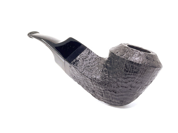 Pipa Talamona Reverse Calabash Bent Rhodesian Sabbiata Black Edition