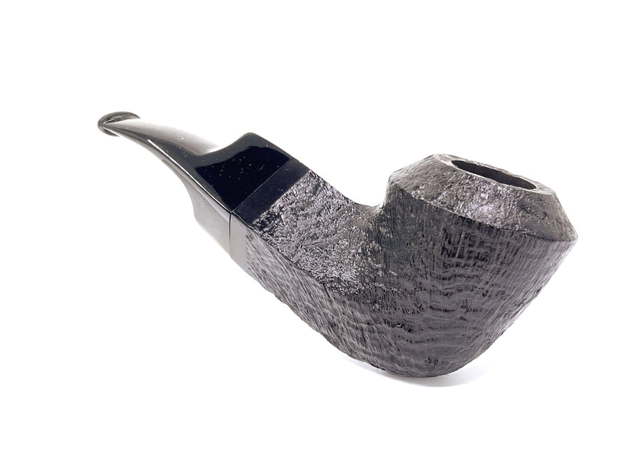 Pipa Talamona Reverse Calabash Bent Rhodesian Sabbiata Black Edition