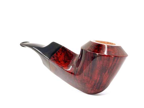 Pipa Talamona Reverse Calabash Bent Rhodesian Liscia Red Edition