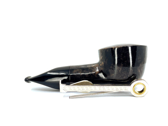 Pipa Talamona Reverse Calabash Dublin Chubby Liscia Marrone Scuro