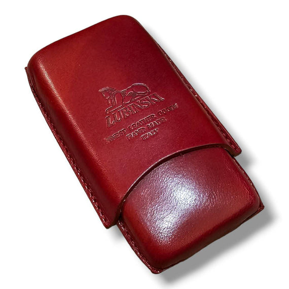 Portasigari Lubinski Case in vero cuoio Colorato per 3 toscani ammezzati