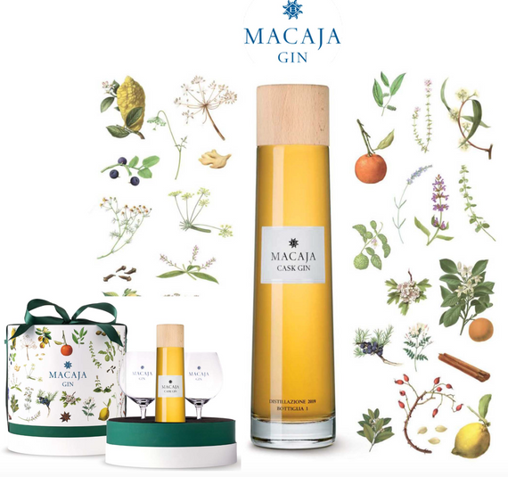 Gin Cask Macaja distillazione 2019 con calici
