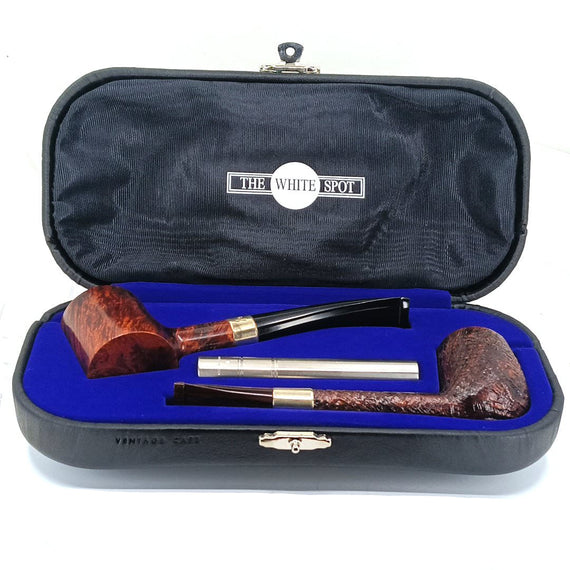 Dunhill: Set 2 Pipes Cumberland 4104 Amber Root 5120 with tamper and Ventage Case