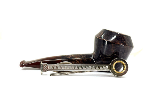 Talamona Pipa Incontro Brucianaso Rhodesian Liscia Marrone Scuro Stand up