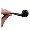 Savinelli Lollo Sabbiata Apple semi-bent pipe, black sandblasted finish