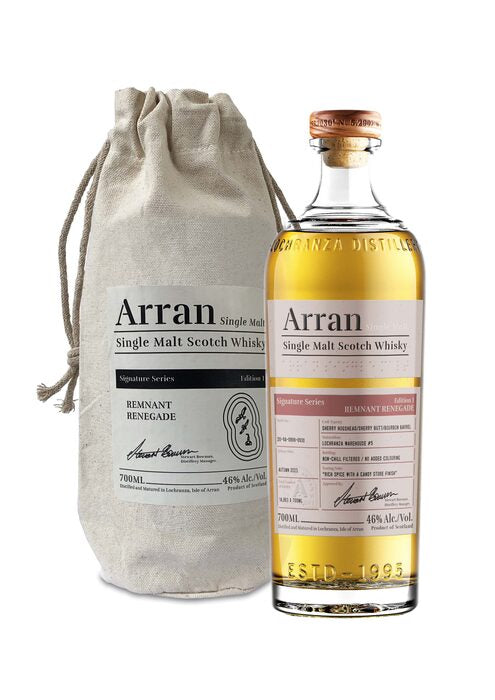 Whisky Arran signature remnant